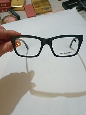 Karl Lagerfeld Matte Black Rectangular Optical Glasses